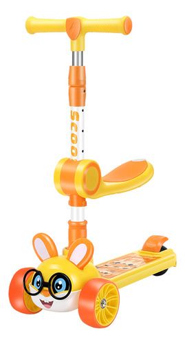 Patinete Infantil Plegable Y Ajustable Con Asiento Para Niño