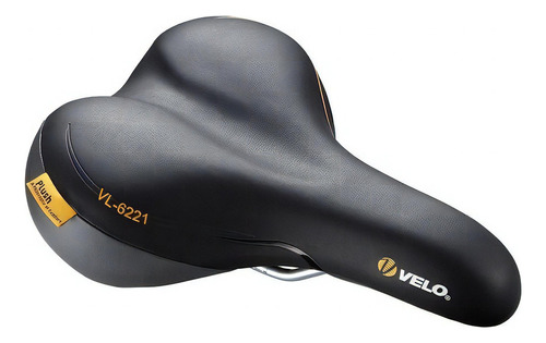 Selim Velo Bicicleta Vl-6221 Plush Confort Vazado Preto