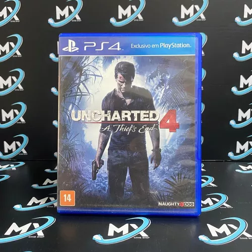 Mídia Física Jogo Uncharted 4: A Thief's End Ps4 Original - GAMES