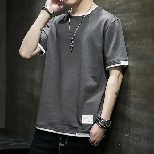 Camiseta Sin Mangas De Dos Piezas A Rayas Para Hombre