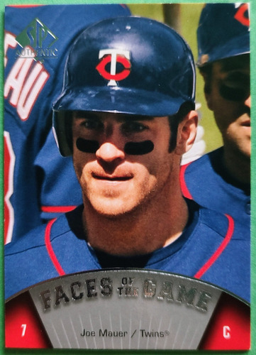 Joe Mauer,2009 Sp Authentic Faces Of The Game, Minnesota 