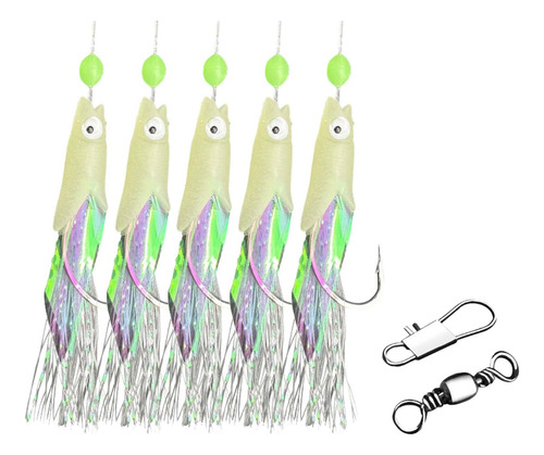 2 X 5x Aparejos De Pesca Luminosos Señuelos De 20mm X 9mm