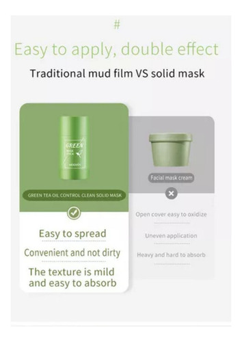 3 Pcs Blackhead And Pimple Remover Green Mask Stick