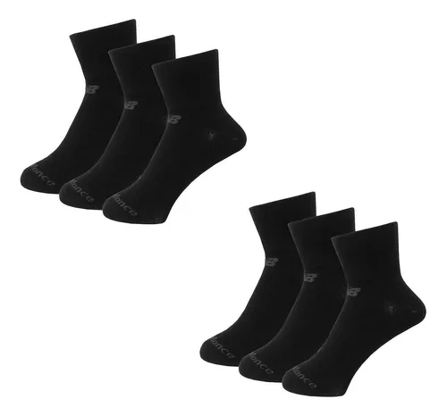 Medias New Balance Flat Knit Ankle 6 Pares-negro