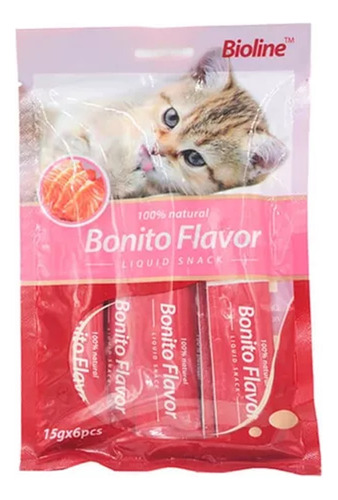 Bioline® Snacks Liquido Bonito 6pcs 100% Natural Para Gatos