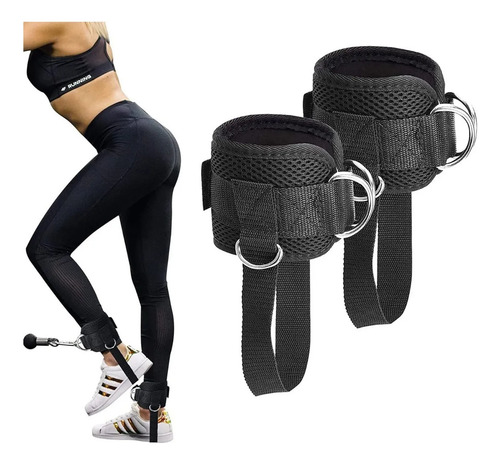 Par Grilletes Para Tobillo Con Talonera Gym Abductor Gluteo