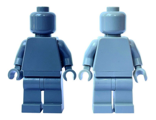 Lego Minifigura Color Gris Claro Y Obscuro