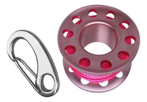 Carrete De Buceo Anticorrosivo Con 10m Bobina Rosado