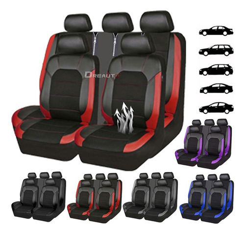 Fundas De Asientos Universales De Cuero Transpirable 11 Pzs
