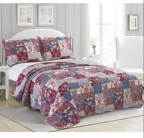 Colcha Patchwork Solteiro Evolution Daisy 2 Pçs