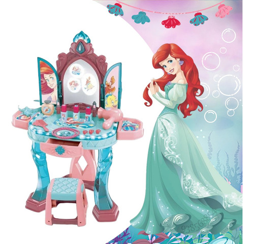 Set De Belleza Tocador Princesas Disney Juguete Para Niñas