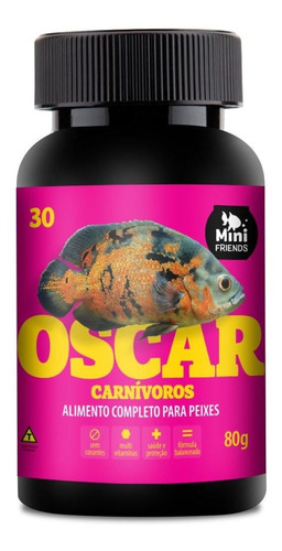 Mini Friends - Alimento Premum Para Peixe Oscar - 80 G