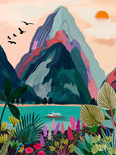 Kits Pintura Diamante 5d Para Adulto Arte Abstracto Montaña