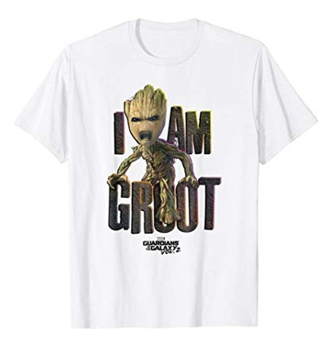 Marvel Guardians Vol.2 Soy Groot Linda Camiseta Enojada C1