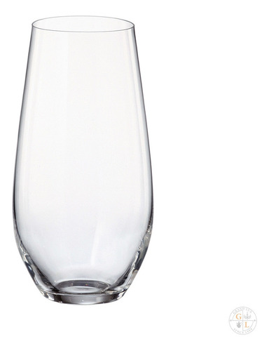 Imagen 4 de 5 de Vasos Cristal Bohemia Altos Trago Largo 580ml Setx6 Columba