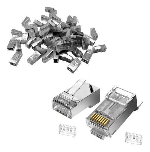 100 X Fichas Rj45 Hemmel Cat6a Calidad Estandar Modular Red | MercadoLibre