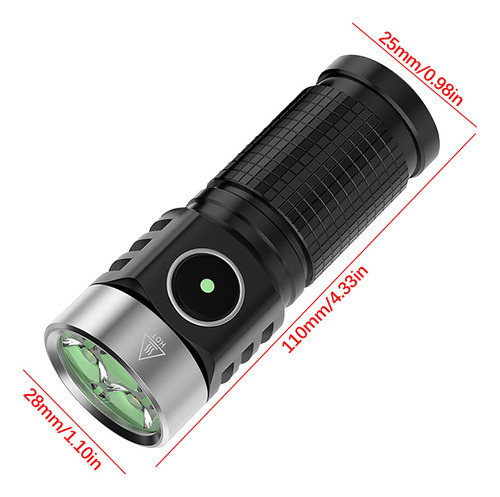 Mini Linterna De Luz Fuerte M, Herramienta De Aluminio Para
