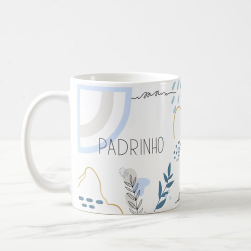 Caneca Padrinhos Personalizada 325ml Batismo Casamento Cor Branco Padrinho