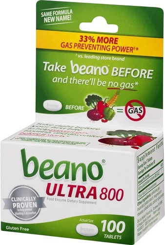 Imagem 2 de 7 de Beano Ultra 800 Prevenção E Alívio De Gases