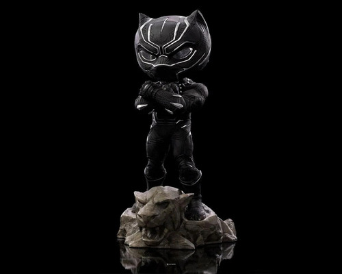 Boneco Action Figure Estatua Pantera Negra Marvel Minico