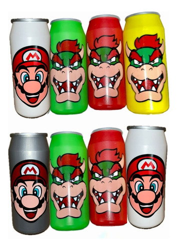 70 Vaso Mario Bros Cilindro En Forma De Lata 1 L