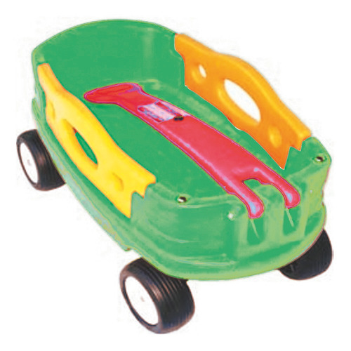 Carro Americano Verde Con Manija Roja Rotoys Original