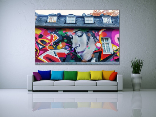 Cuadro Moderno Canvas, Grafiti Casa 