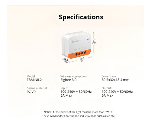 Sonoff Zb Mini L2 Extreme Zigbee 3.0 Interruptor Sem Neutro