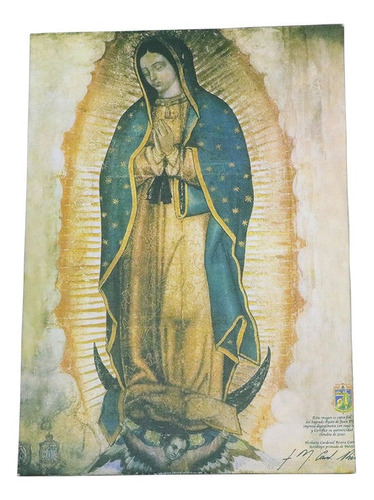 Cuadro Virgen De Guadalupe Impresión Uv Tela Canvas 90cm 1pz