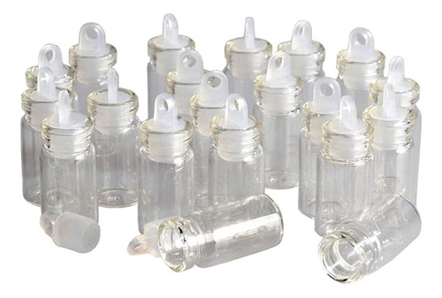 Qx 60 Piezas 1ml Mini Botellas Pequeñas De Vidrio Transpa
