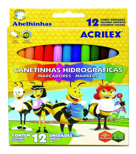Marcadores Escolares Acrilex X 12 Colores