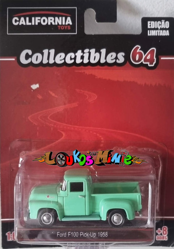 Greenlight 1958 Ford F100 Pick-up California Collectibles 64