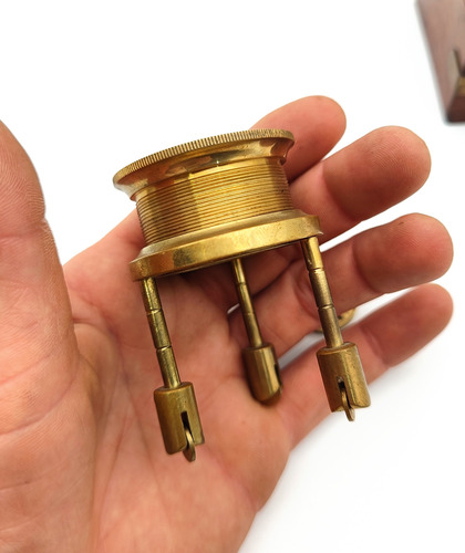 Lupa Cartografica Antigua De Bronce (caja Madera) - Nautico (Usado)