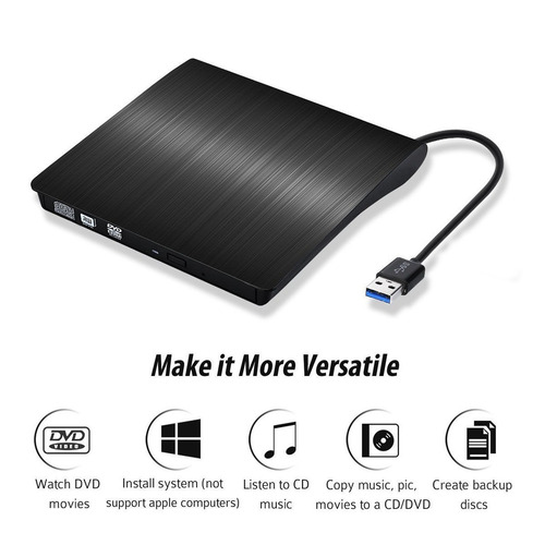 Imagen 5 de 5 de Externo Usb 3,0 Unidad De Dvd Rw Quemador Escritor Lector Re