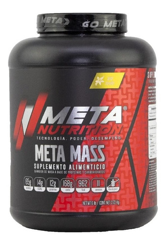 Proteina Meta Nutrition Meta Mass 2.72 Kg Sabor galleta canela