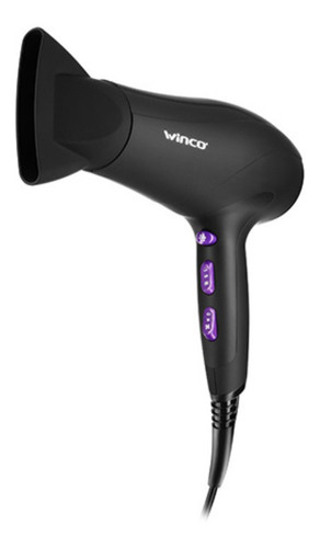 Imagen 2 de 5 de Secador de pelo Winco W94 negro 220V