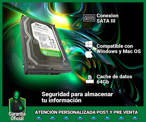 Disco Duro Interno Western Digital Wd Av-gp Wd10eurx 1tb