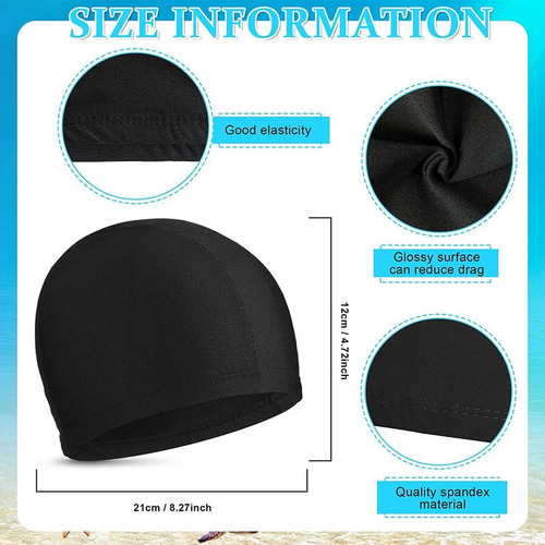 6 Gorros De Natación De Tela Impermeables Para Nadar