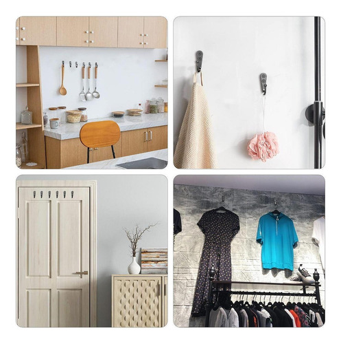 15 Ganchos De Pared Para Ropa Con Tornillos Para Colgar