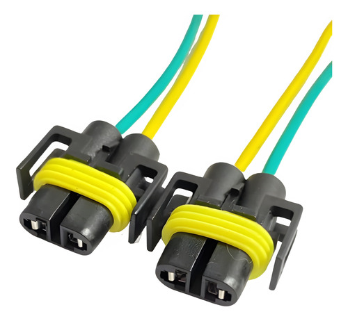 Par Chicote Soquete Conector Plug Fio H8 H9 H11