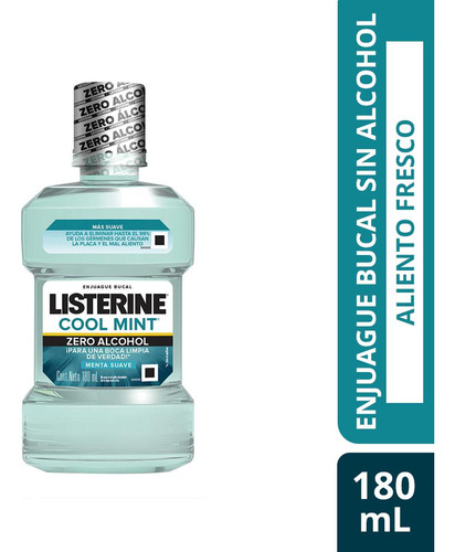 Enjuague Bucal Listerine Zero Menta Suave X 180ml