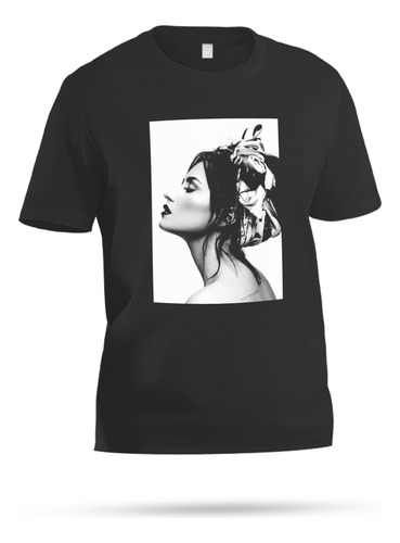 Polera Demi Lovato Blanco Y Negro