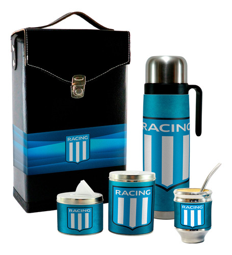 Set Kit Equipo Matero Termo Inox Racing Club Br