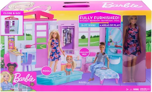 Brinquedo Mattel Barbie Casa Com Boneca FXG55