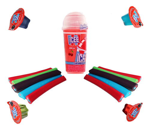 Combo Icee: Ropes, Rollips Y Gelatina Icee.