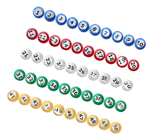 Bolas De Números Para Máquina De Lotería De Juegos 1 A 50 .