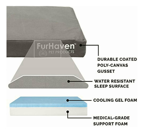 Furhaven Colchón Ortopédico Rectangular Tradicional Para