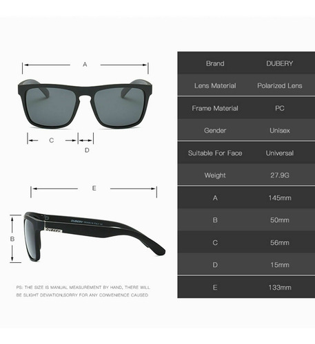 Imagen 5 de 6 de Gafas De Sol Hombre Polarizadas Filtro Uv400 Espejadas