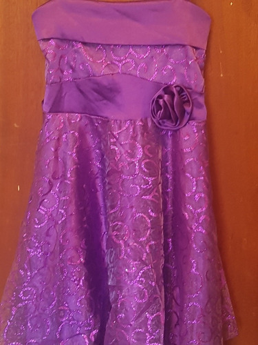 Vestido Nena Talle 6 Años Strapless Fiesta Belleza 1 Postur