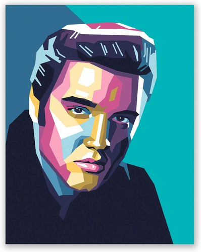 Imagen 2 de 4 de Pintura Diamante Diy Diamond Painting Kit Elvis Chile